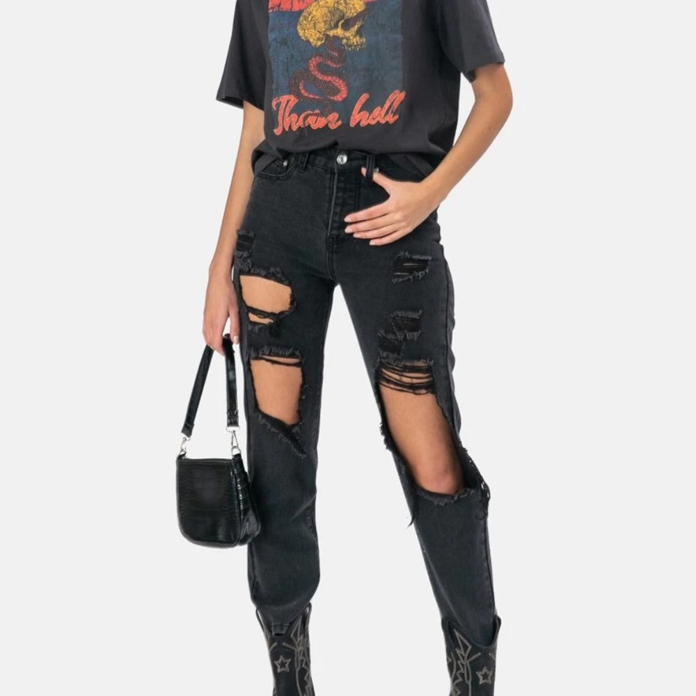 ✨ADIKA Ripped Jeans Boyfriend Straight Leg